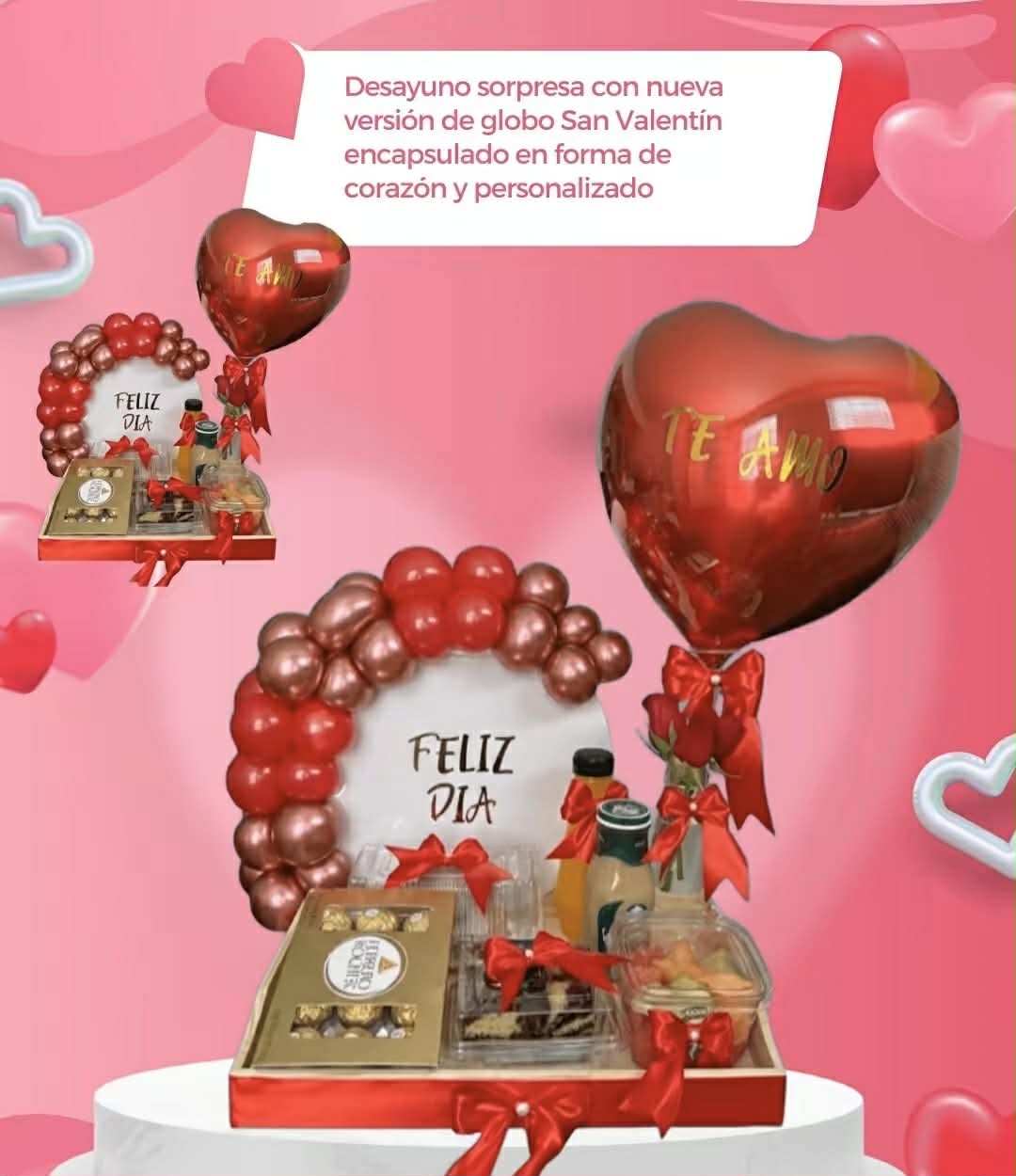 Valentine breakfast heart balloon