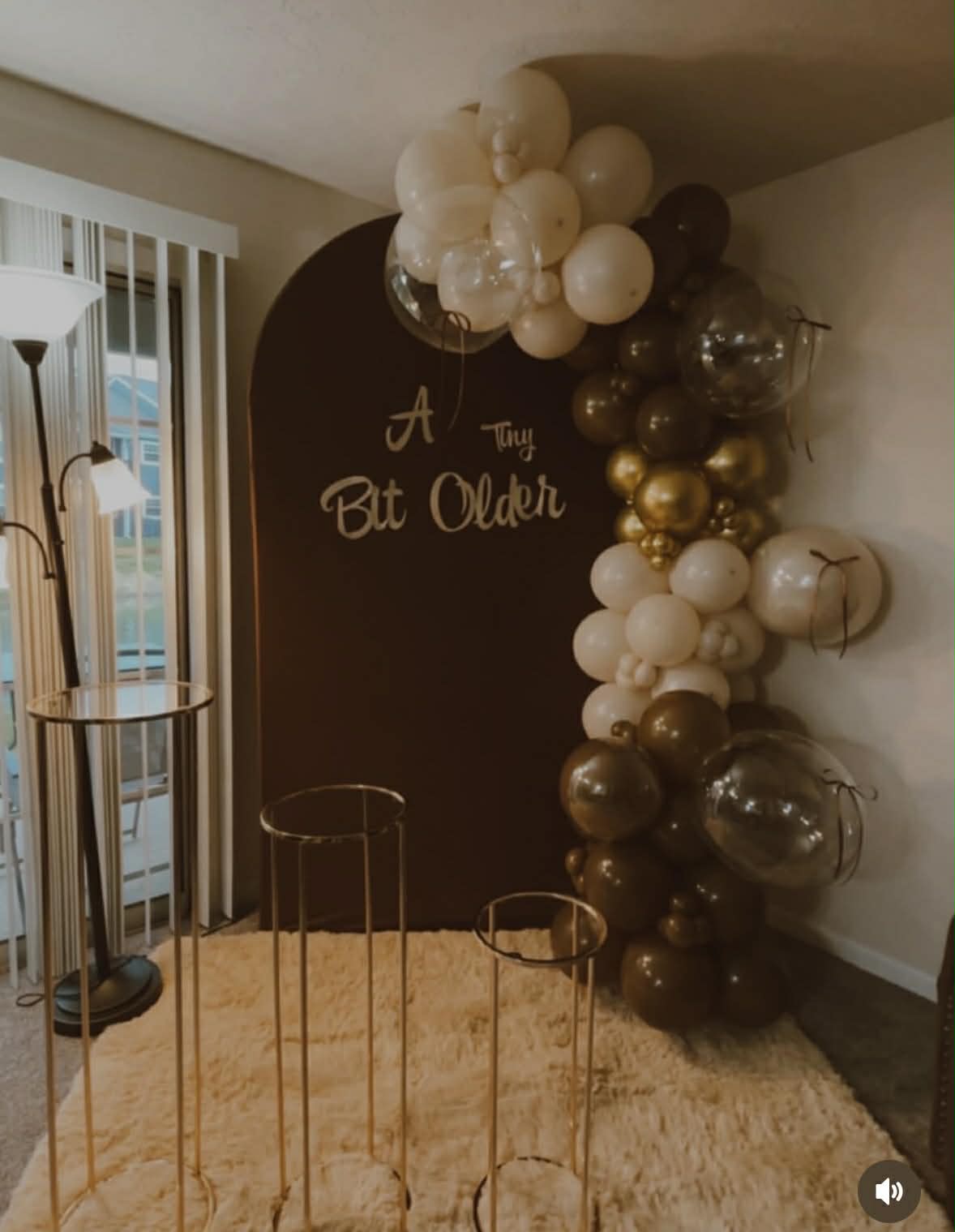 A tiny bit older balloon arch